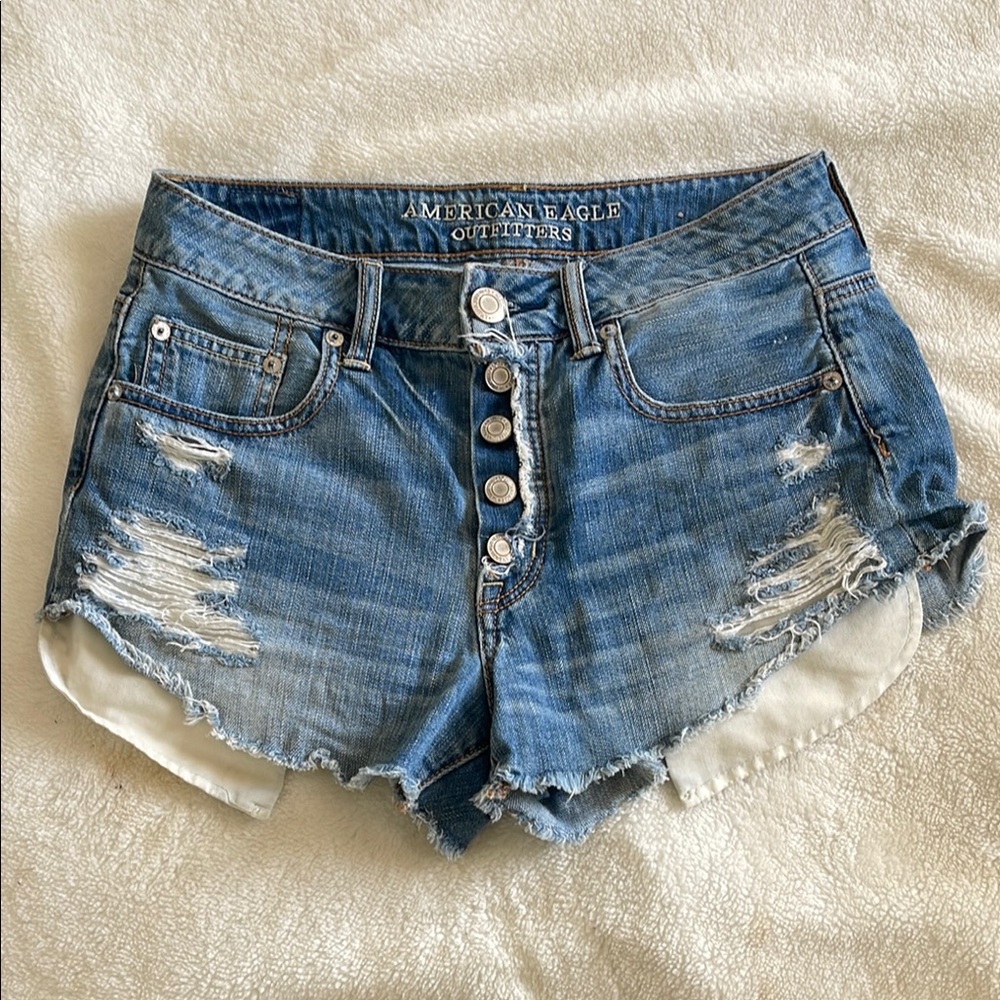 American Eagle Distressed Denim Shorts